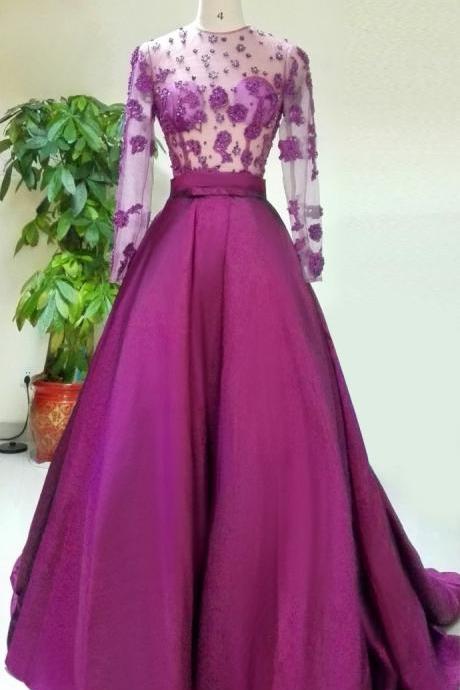 Prom Dress, Long Sleeve Evening Dress,sexy Evening Dress,long Prom Dresses,formal Dress,floor-length Prom Dresses,wedding Guest Prom Gowns,