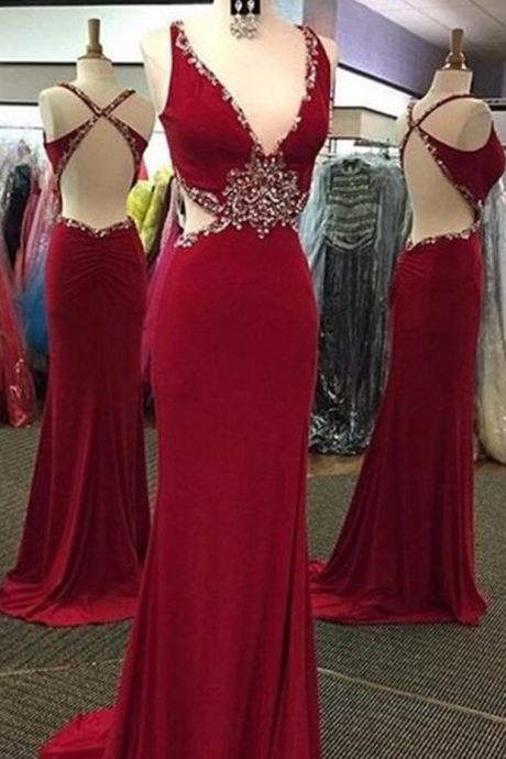 Dark Red Prom Dresses