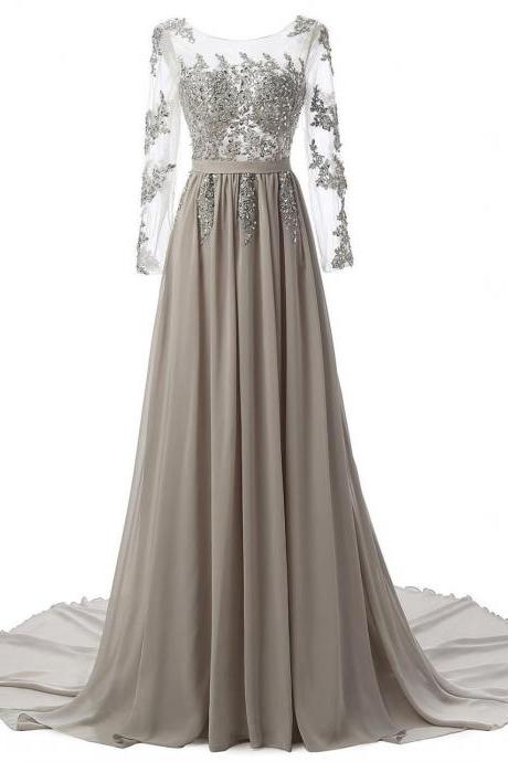 Long Sleeves Evening Gowns,see Through Prom Dresses,long Sleeves Prom Dresses,prom Dresses