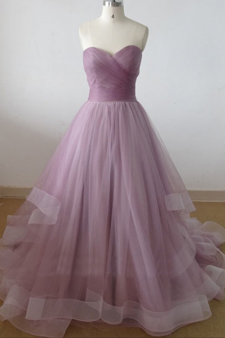 Sweetheart Tulle Handmade Prom Party Evening Bridesmaid Homecoming Junior Dress
