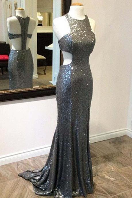Gary Sequins Slim-line Mermaid Long Prom Dresses,fashion Prom Dress,sexy Party Dress,custom Made Evening Dress