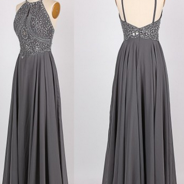 Ball Gown Spaghetti Straps BeadingTulle Prom Dresses LBQ3463 main image 1