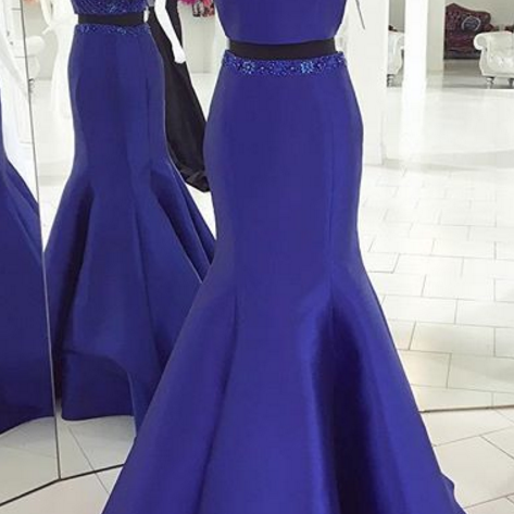 Two Pieces Mermaid Prom Set With Halter Neck main image 0