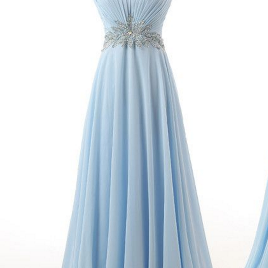Elegant Light Blue Prom Dress,Sexy Sweetheart Evening Dress,Beading ...