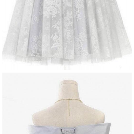 Off The Shoulder Short Prom Dress With Lace, Cute Off Shoulder Party Dress on Luulla
