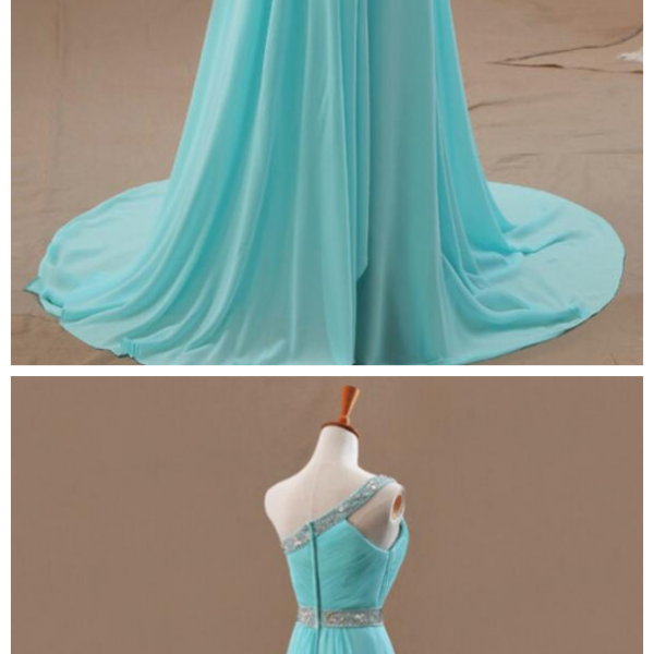 Elegant Handmade Aline Floor Length Straps Backless Prom Dress With