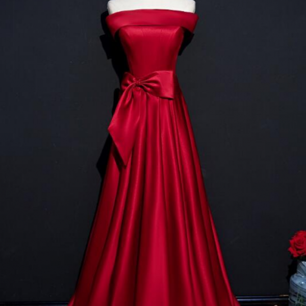 Off The Shoulder Long Party Dress Sexy Backless Satin Prom Dress  Y7938