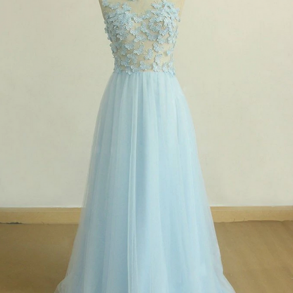 prom Dresses,Lace Long Prom Dress with Butterfly, Lace Formal Graduation Evening Dress