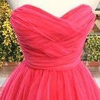 Cute Short Tulle Red Homecoming Dresses, Red Prom..