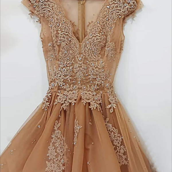 Red tulle sequins long prom dress red evening gown Y1179