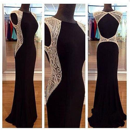 Sexy Prom Dresses,prom Dress,chiffon Backless Evening Gown,long Formal