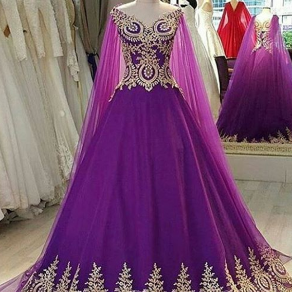 Sexy Deep V Neck Purple Prom Dress,Wedding Guest Outfit  cc700 main image 1