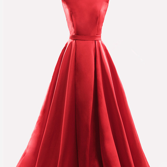 Red Satin Long Prom Dresses on Luulla