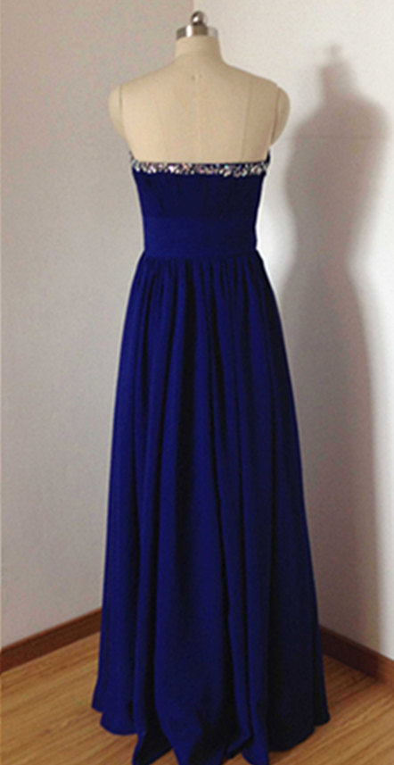 royal blue and silver gown