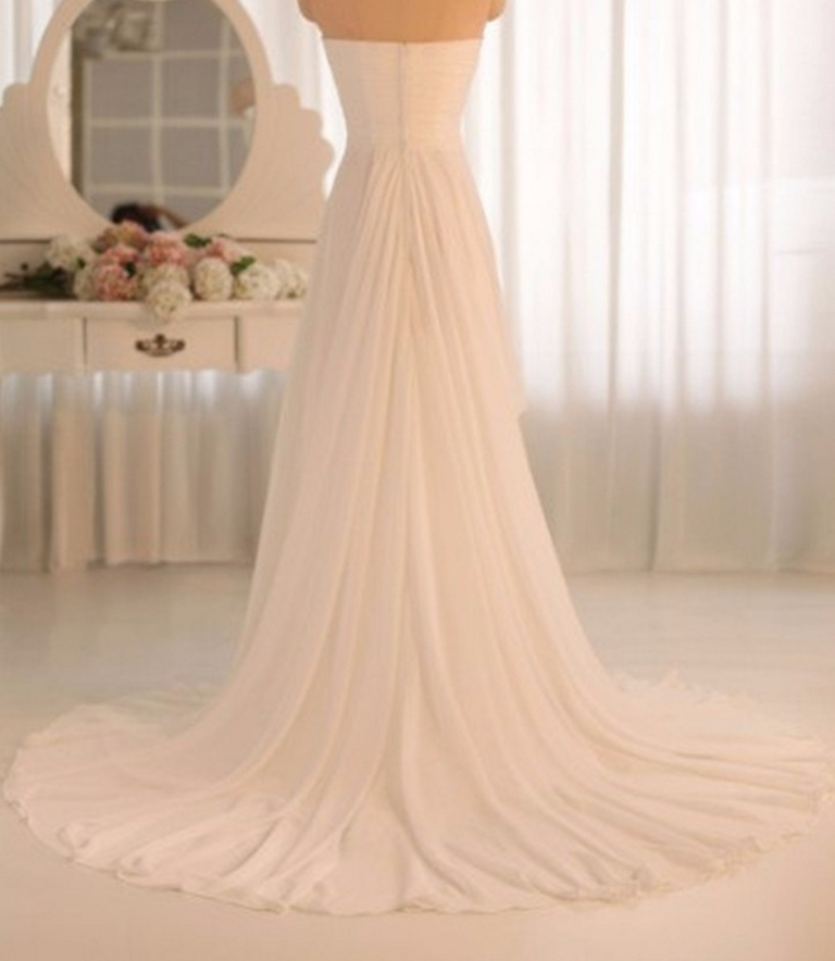 Ivory Sheath Ruffles Long Party Dress Weding Guest Dress,DP1902 main image 1