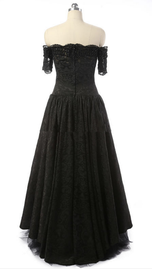 short sleeve long gown