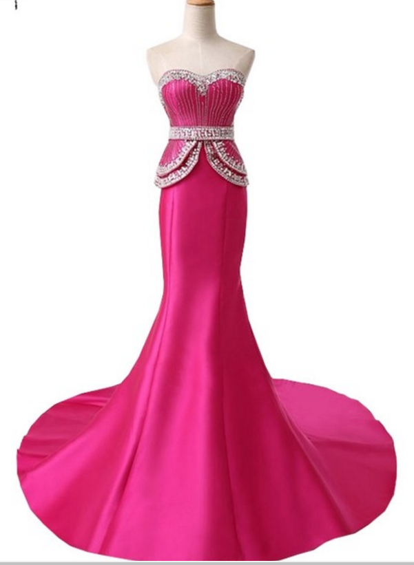 pink mermaid gown