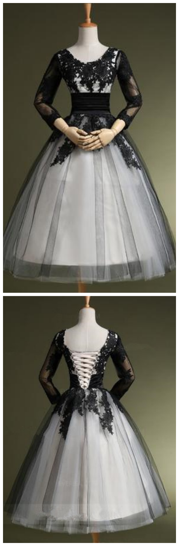 Sexy Long Sleeves Homecoming Dress A-line Cocktail Dress Y6981 main image 1