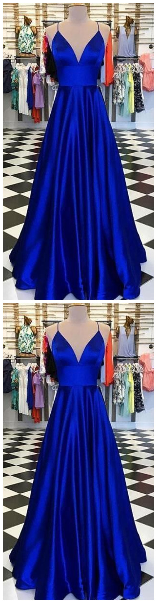 Royal Blue Long Prom Dress Custommade School Dance Dress on Luulla