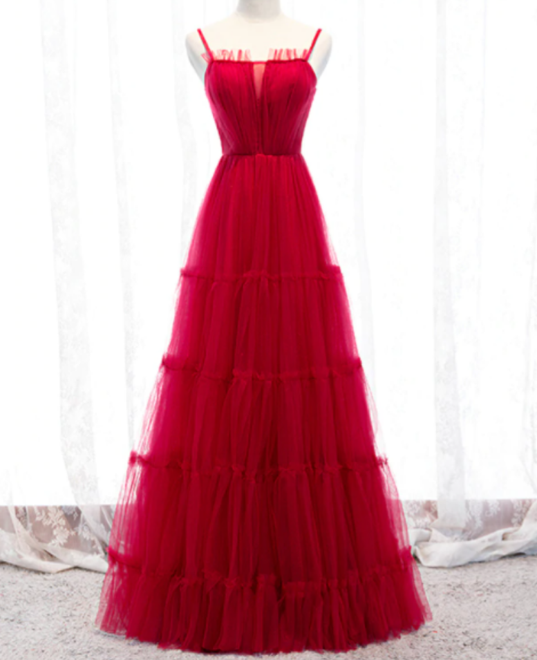 Sheath Spaghetti Straps Tulle Floral Print Floor-Length Formal Dresses main image 0