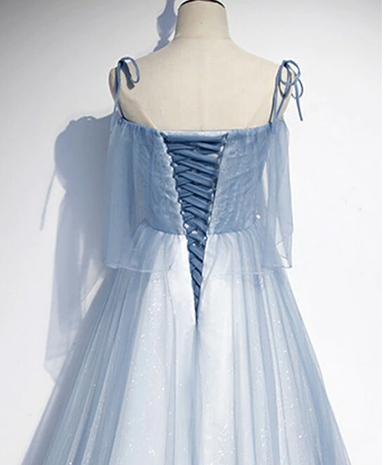 Women's Tulle Spaghetti Straps Formal Evening Dress Y896 main image 1