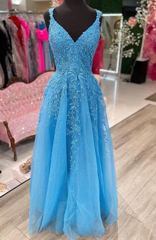 2022 Tulle Long Prom Dresses With Appliques And Beading,winter Formal