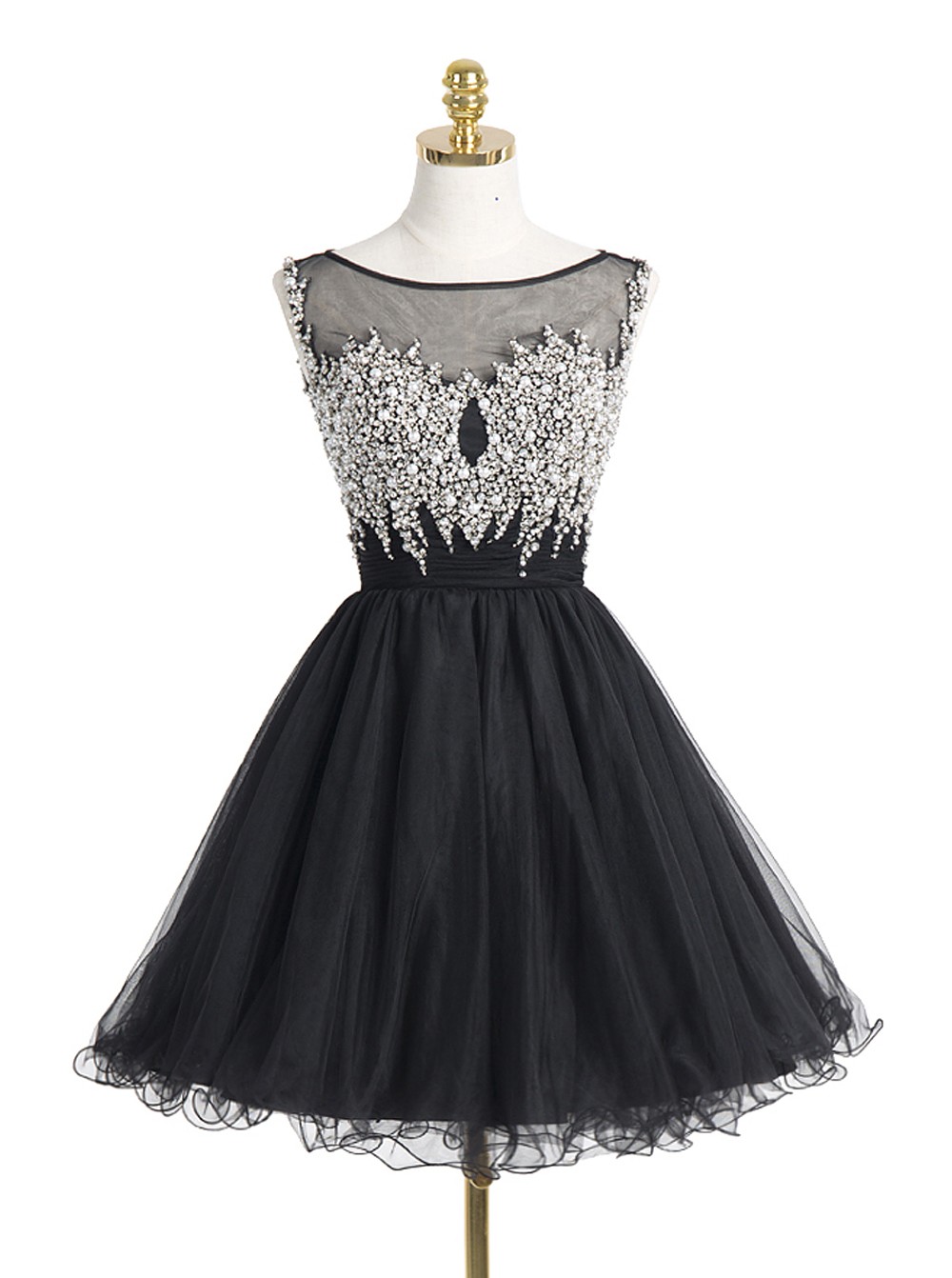 black mesh midi dress Cold Shoulder Pearl Size:US 26Plus  / UK 30 / EU 56 Yasmin REIGN BLACK SLEEVED KNIT