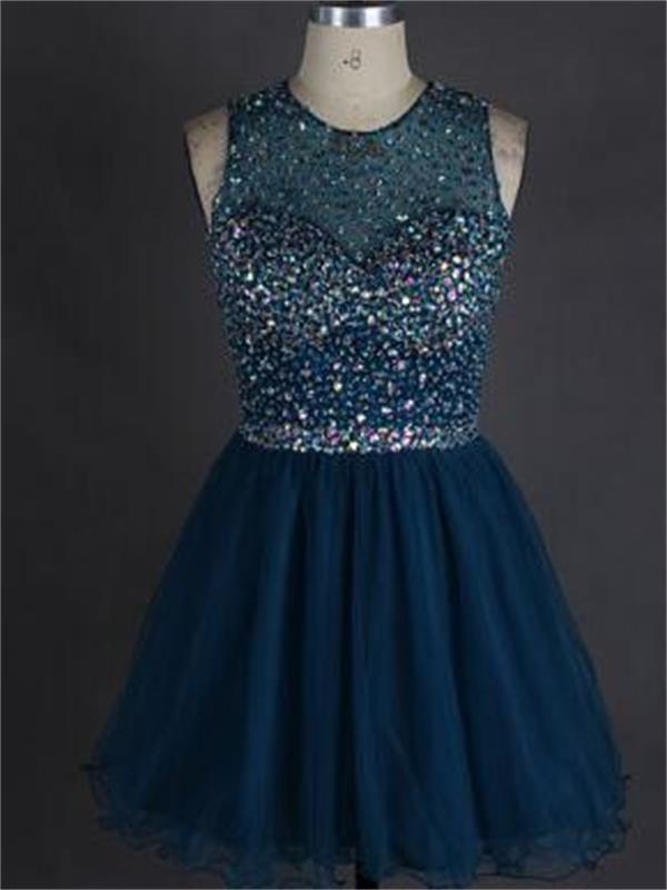 Short Homecoming Dress,Open Back Homecoming Dress,Sparkly Homecoming ...