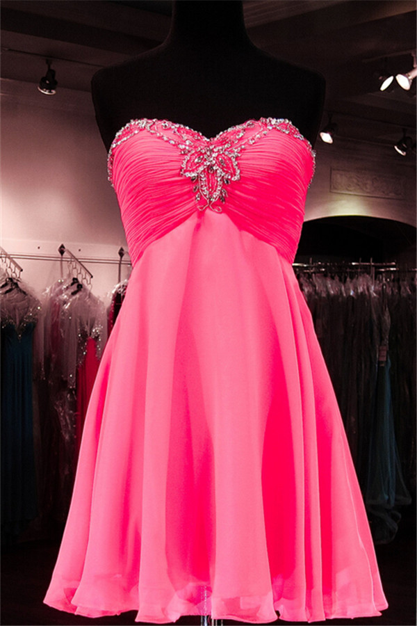Pink Dress,Light Pink Dresses,Chiffon