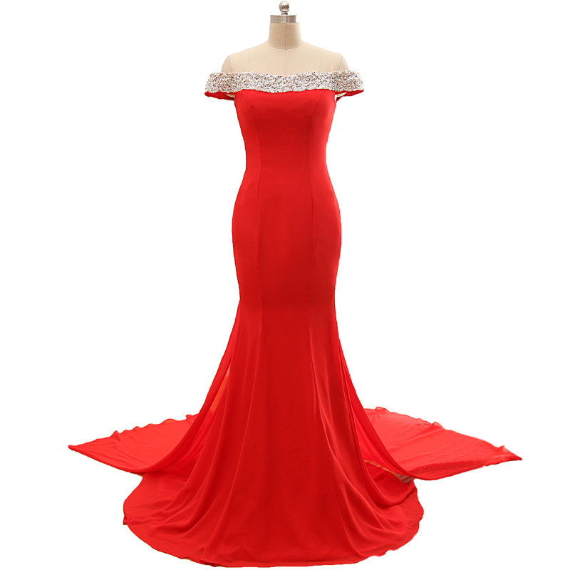 Sequins Cap Sleeves Prom Dress,Red Prom Dresses on Luulla
