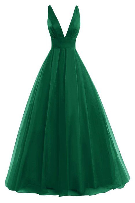 Hunter Green Prom Dressv Neck Prom Dressempire Prom Dressmaxi Prom Dress Sexy Evening Dress 2822