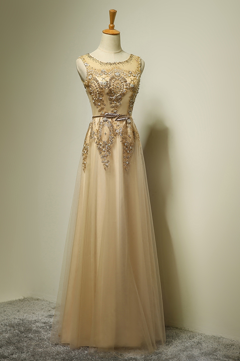 Exquisite Prom Dress,beaded Prom Dress,illusion Prom Dress,fashion Prom ...