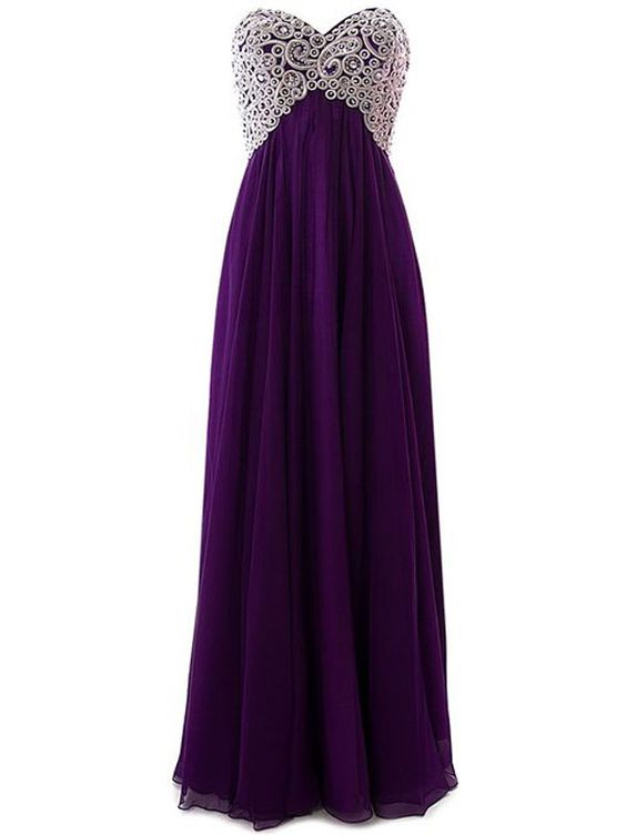 Sweetheart Prom Dress,beaded Prom Dress,maxi Prom Dress,fashion Prom ...