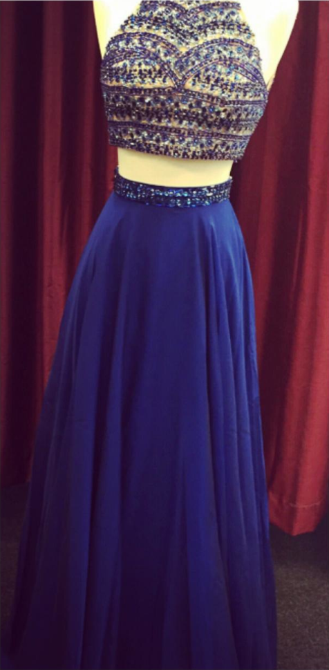 Elegant Two Piece Prom Dress Long Evening Dress    fg2647 main image 1